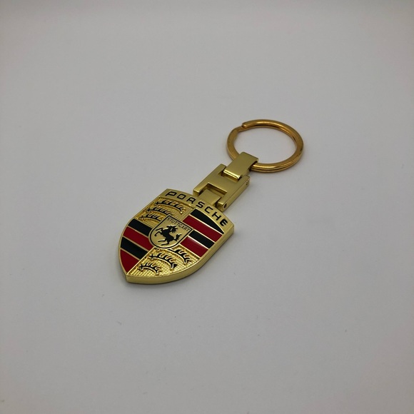 Genuine Porsche Dual-Sides Crest Metal Keyring - Picture 7 of 8